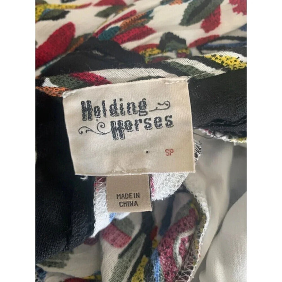 Holding Horses Anthropologie Isere Swing Multicolor Floral Boho Mini Dress Small - Picture 4 of 9